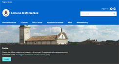 Desktop Screenshot of comunemozzecane.it